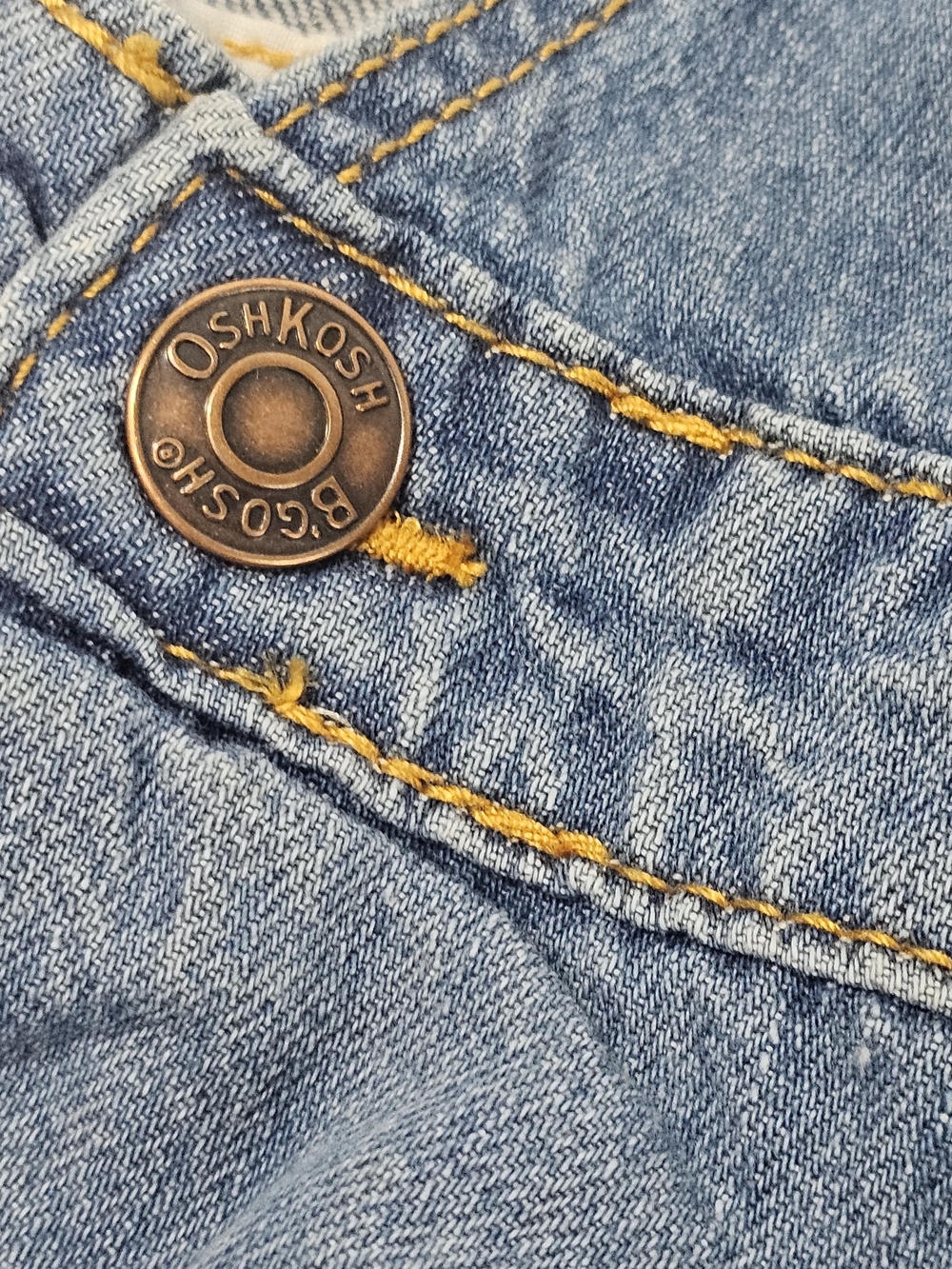 OshKosh B'gosh Girls Jean Overalls Shorts Size 5 Classic Vestbak Heritage Style - Picture 8 of 13